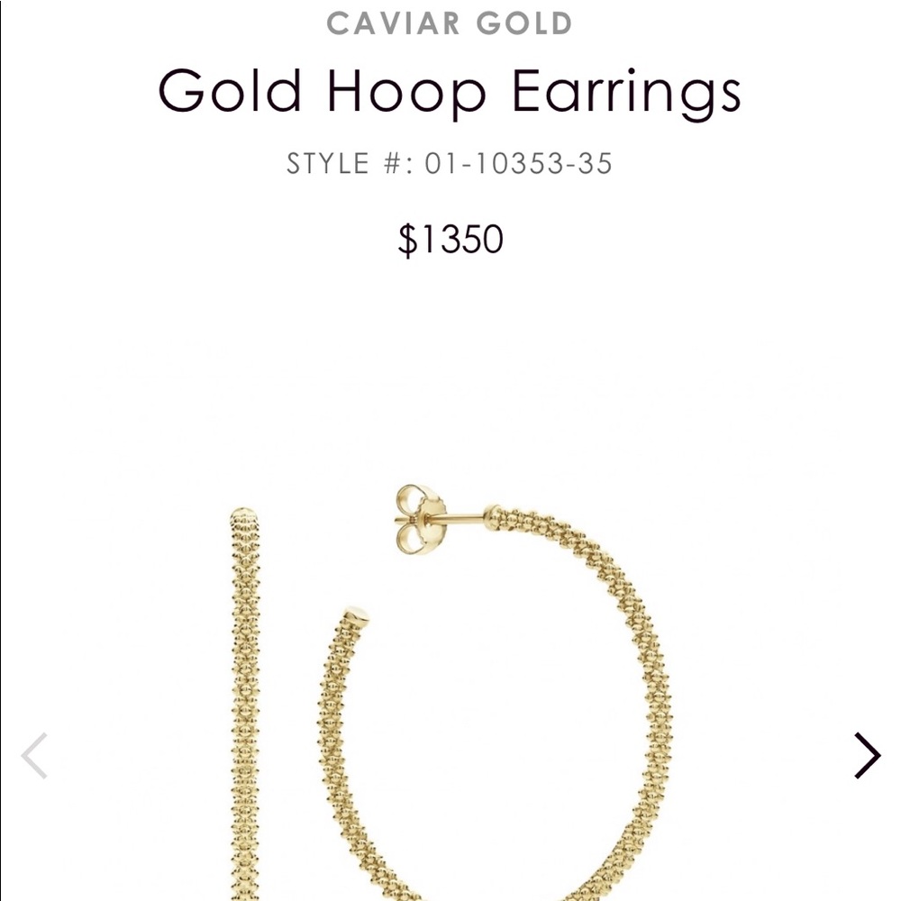 Lagos Gold Caviar Hoop earrings